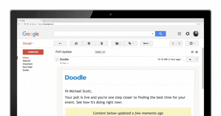 Doodleによる「AMP for Email」