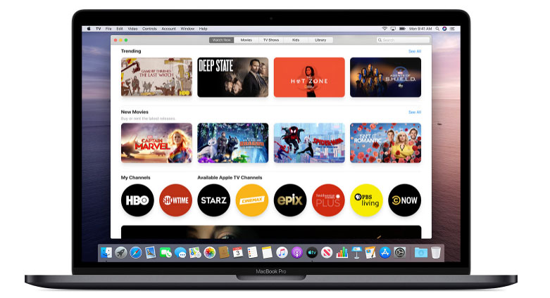 macOS Catalina、Apple TVアプリ
