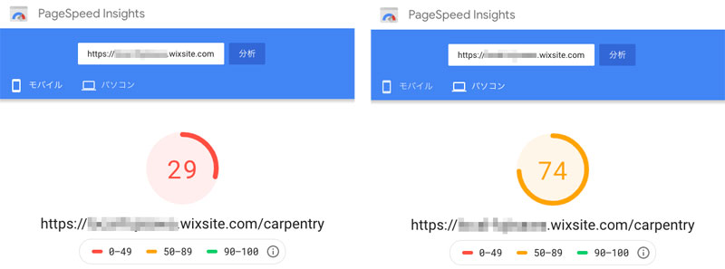 Wix、無料プランの速度をPageSpeed Insightsで検証