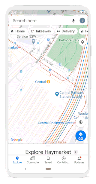 Googleマップで駅の混雑状況を把握できる